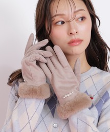 JILL by JILL STUART(ジルバイジルスチュアート)の◇フェイクスエードフェイクファー付きグローブ(手袋)