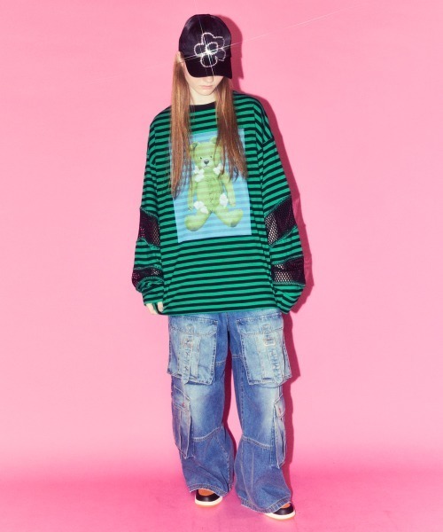 Candy Stripper(キャンディストリッパー)の「3WAY LACE SCARF キャップ(キャップ・レディース・オフホワイト/ブラック・FREE)」の12枚目の写真