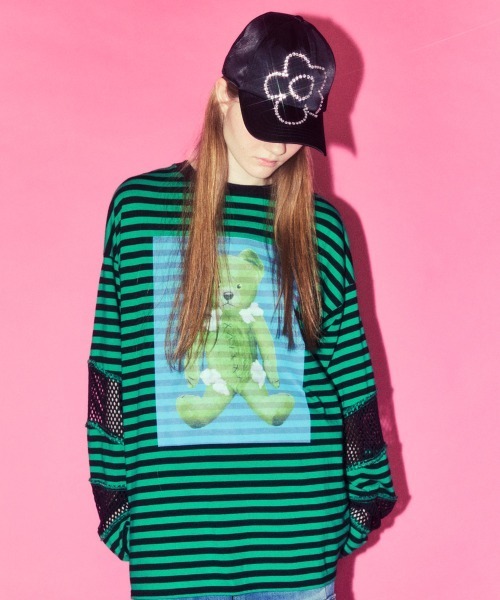 Candy Stripper(キャンディストリッパー)の「3WAY LACE SCARF キャップ(キャップ・レディース・オフホワイト/ブラック・FREE)」の9枚目の写真