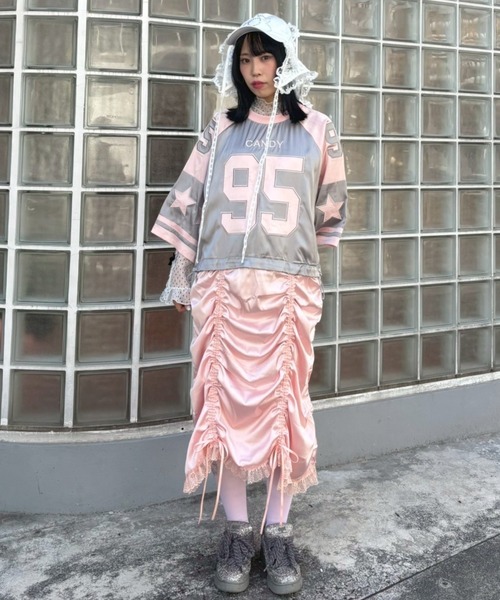 Candy Stripper(キャンディストリッパー)の「3WAY LACE SCARF キャップ(キャップ・レディース・オフホワイト/ブラック・FREE)」の16枚目の写真