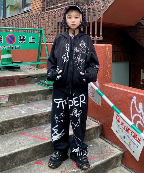 Candy Stripper(キャンディストリッパー)の「3WAY LACE SCARF キャップ(キャップ・レディース・オフホワイト/ブラック・FREE)」の20枚目の写真