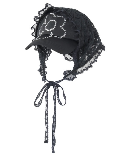 Candy Stripper(キャンディストリッパー)の「3WAY LACE SCARF キャップ(キャップ・レディース・オフホワイト/ブラック・FREE)」の21枚目の写真