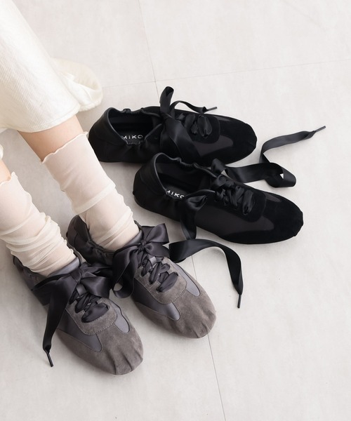 HIMIKO（ヒミコ）の「【HIMIKO】【EC限定】バレエコアデザインスニーカー/650302（スニーカー・レディース・グレー/ブラック・24.0cm/25.5cm/25.0cm/23.5cm/23.0cm/22.5cm/22.0cm/24.5cm）」の6枚目の写真