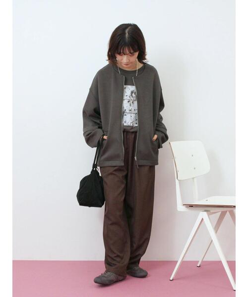 ダンボールクルーネックジャケット（ノーカラージャケット