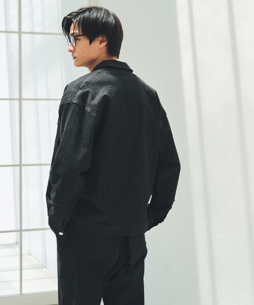 THE SHOP TK (ザ ショップ ティーケー )の「コットンデニムブルゾン 【セットアップ可】(デニムジャケット・メンズ・ブラック/ネイビー・04/03/02)」の13枚目の写真