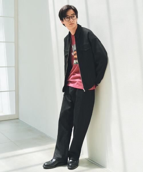 THE SHOP TK (ザ ショップ ティーケー )の「コットンデニムブルゾン 【セットアップ可】(デニムジャケット・メンズ・ブラック/ネイビー・04/03/02)」の16枚目の写真