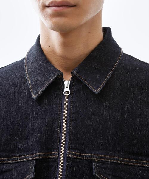 THE SHOP TK (ザ ショップ ティーケー )の「コットンデニムブルゾン 【セットアップ可】(デニムジャケット・メンズ・ブラック/ネイビー・04/03/02)」の8枚目の写真