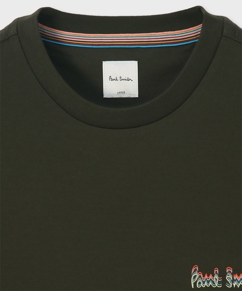 Paul Smith（ポールスミス）の「"Afterimage Logo" 長袖Tシャツ / 253502 049X（Tシャツ/カットソー・メンズ・ホワイト/ダークオリーブ/ブラック・X-LARGE/LARGE/MEDIUM/SMALL/XX-LARGE）」の4枚目の写真