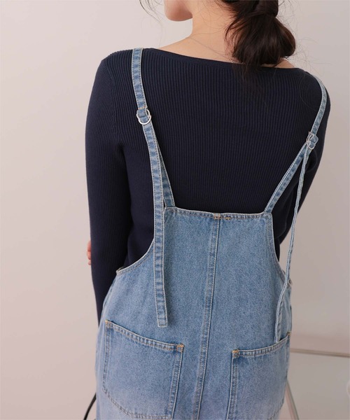 titivate(ティティベイト)の「フロントファスナーデザインデニムキャミソールサロペット(サロペット/オーバーオール・レディース・ベージュ/ブルー/ライトブルー・SP/L/M/S)」の17枚目の写真