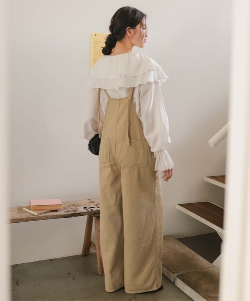 titivate(ティティベイト)の「フロントファスナーデザインデニムキャミソールサロペット(サロペット/オーバーオール・レディース・ベージュ/ブルー/ライトブルー・SP/L/M/S)」の5枚目の写真