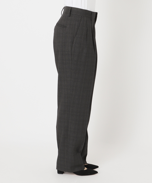 BLACK チェックタックパンツ（スラックス）｜IENA（イエナ）の