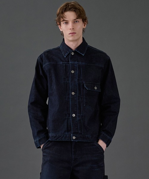 フロッキーデニムジャケット フロッキーデニム オーバージャケット