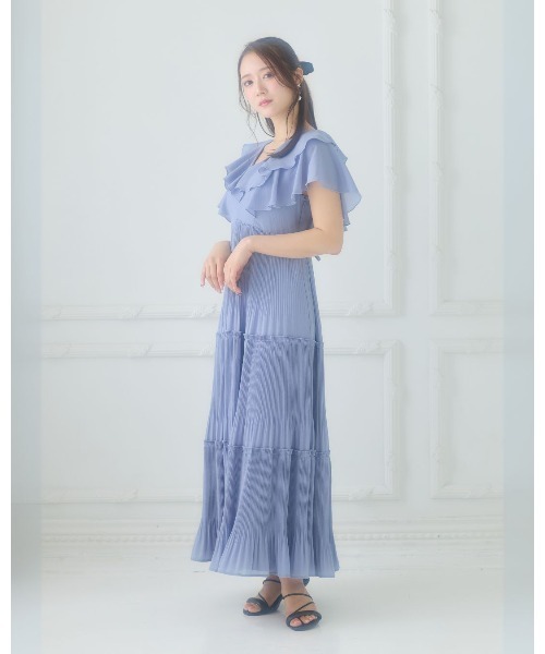 Frill Pleated Tiered Dress（ワンピース）｜LANTINAM（ランティナム