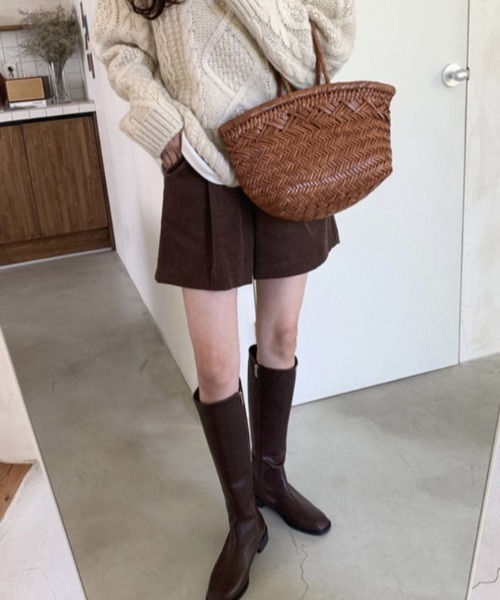 FREE STYLISTS(フリー スタイリスト)の「YUGA_YGMC Corduroy wide short pants(その他パンツ・レディース・ブラウン/ブラック・L/M)」の9枚目の写真