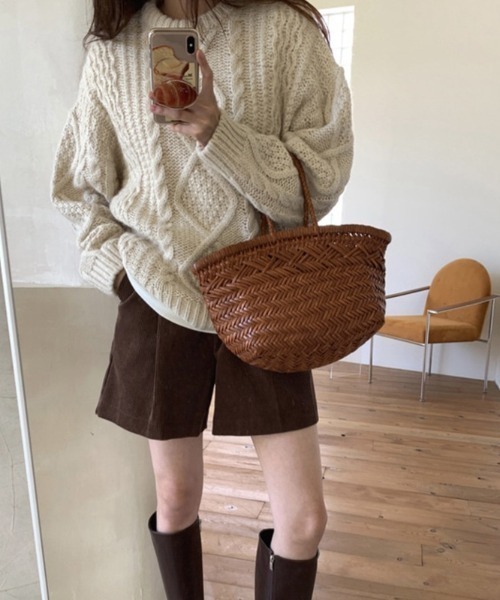 FREE STYLISTS(フリー スタイリスト)の「YUGA_YGMC Corduroy wide short pants(その他パンツ・レディース・ブラウン/ブラック・L/M)」の12枚目の写真