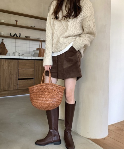 FREE STYLISTS(フリー スタイリスト)の「YUGA_YGMC Corduroy wide short pants(その他パンツ・レディース・ブラウン/ブラック・L/M)」の13枚目の写真