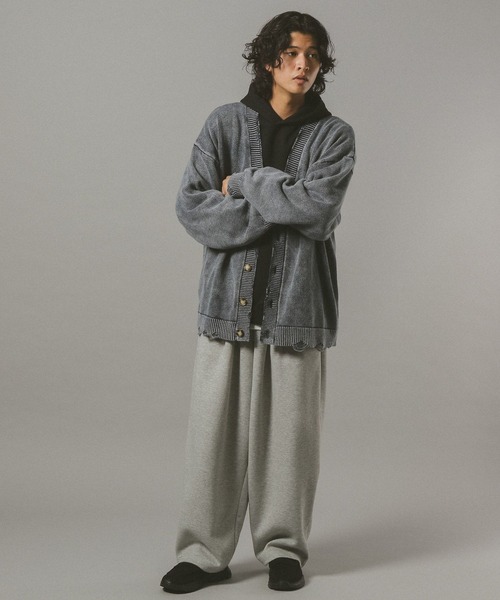 RAGEBLUE（レイジブルー）の「ヴィンテージライク/ダメージニットカーディガン（カーディガン/ボレロ・メンズ・ネイビー/ダークブラウン/その他19・LARGE/MEDIUM）」の10枚目の写真