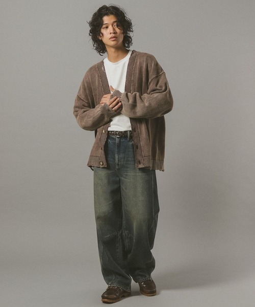 RAGEBLUE（レイジブルー）の「ヴィンテージライク/ダメージニットカーディガン（カーディガン/ボレロ・メンズ・ネイビー/ダークブラウン/その他19・LARGE/MEDIUM）」の17枚目の写真