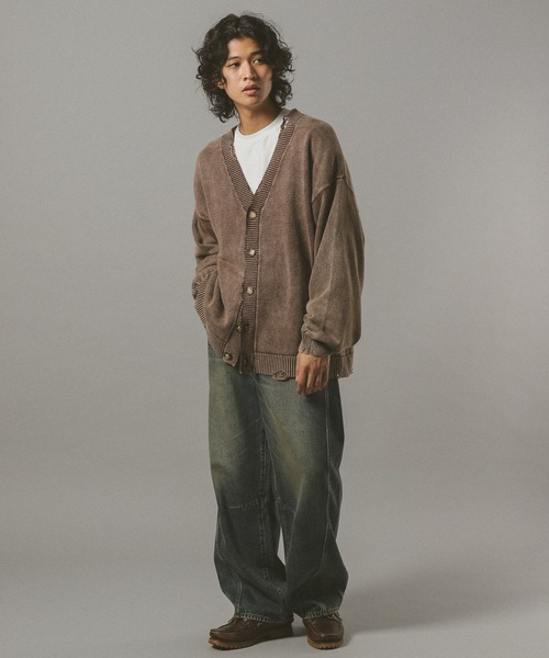 RAGEBLUE（レイジブルー）の「ヴィンテージライク/ダメージニットカーディガン（カーディガン/ボレロ・メンズ・ネイビー/ダークブラウン/その他19・LARGE/MEDIUM）」の18枚目の写真