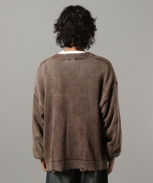 RAGEBLUE（レイジブルー）の「ヴィンテージライク/ダメージニットカーディガン（カーディガン/ボレロ・メンズ・ネイビー/ダークブラウン/その他19・LARGE/MEDIUM）」の22枚目の写真