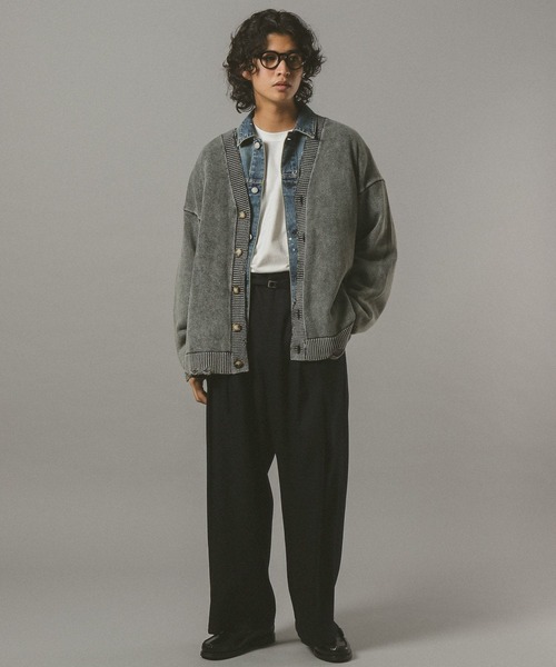 RAGEBLUE（レイジブルー）の「ヴィンテージライク/ダメージニットカーディガン（カーディガン/ボレロ・メンズ・ネイビー/ダークブラウン/その他19・LARGE/MEDIUM）」の4枚目の写真