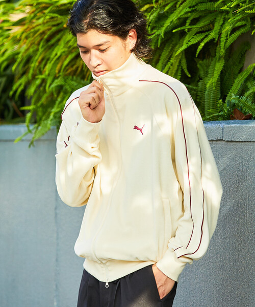 PUMA（プーマ）の「PUMA/プーマ 別注 Velour Track Jacket（ブルゾン・メンズ・オフホワイト/ワインレッド・X-LARGE/MEDIUM/LARGE）」の5枚目の写真