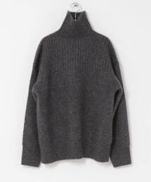 URBAN RESEARCH | new basic　CASHMERE SILK MOULINE TURTLE-NECK KNIT(ニット/セーター)
