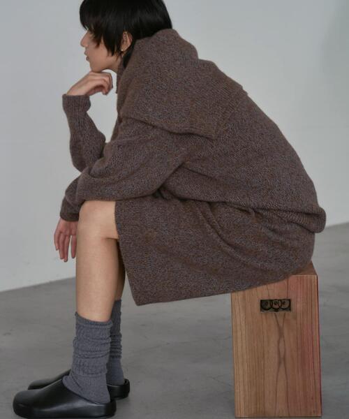 URBAN RESEARCH（アーバンリサーチ）の「new basic　CASHMERE SILK MOULINE TURTLE-NECK KNIT（ニット/セーター・レディース・ブラウン系その他/グレー系その他・FREE）」の3枚目の写真