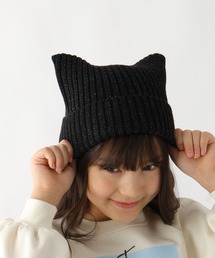 GLOBAL WORK | ラメ猫耳ワッチ/599736(ニットキャップ/ビーニー)