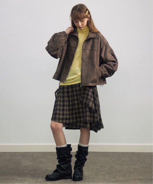 ELOOPS(イーループス)の「【ELOOPS】アシンメトリー チェックフレアスカート(スカート・レディース・ライトブラウン/ブラック/カーキブラウン・S/M/L)」の6枚目の写真