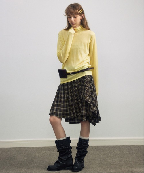 ELOOPS(イーループス)の「【ELOOPS】アシンメトリー チェックフレアスカート(スカート・レディース・ライトブラウン/ブラック/カーキブラウン・S/M/L)」の8枚目の写真
