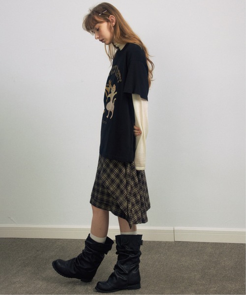 ELOOPS(イーループス)の「【ELOOPS】アシンメトリー チェックフレアスカート(スカート・レディース・ライトブラウン/ブラック/カーキブラウン・S/M/L)」の9枚目の写真