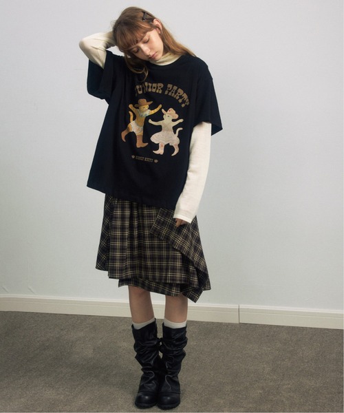 ELOOPS(イーループス)の「【ELOOPS】アシンメトリー チェックフレアスカート(スカート・レディース・ライトブラウン/ブラック/カーキブラウン・S/M/L)」の10枚目の写真
