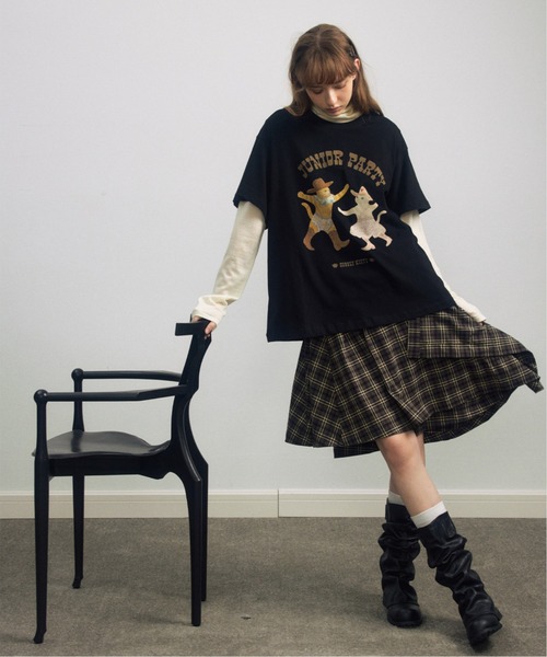 ELOOPS(イーループス)の「【ELOOPS】アシンメトリー チェックフレアスカート(スカート・レディース・ライトブラウン/ブラック/カーキブラウン・S/M/L)」の14枚目の写真