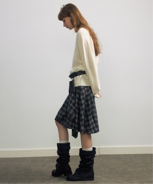 ELOOPS(イーループス)の「【ELOOPS】アシンメトリー チェックフレアスカート(スカート・レディース・ライトブラウン/ブラック/カーキブラウン・S/M/L)」の19枚目の写真