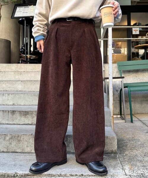CIAOPANIC TYPY(チャオパニックティピー)の「【冬も暖かい◎】男女兼用/モールタックストレートワイドパンツ(その他パンツ・メンズ・ブラック/グレー/ブラウン・MEDIUM/LARGE)」の16枚目の写真