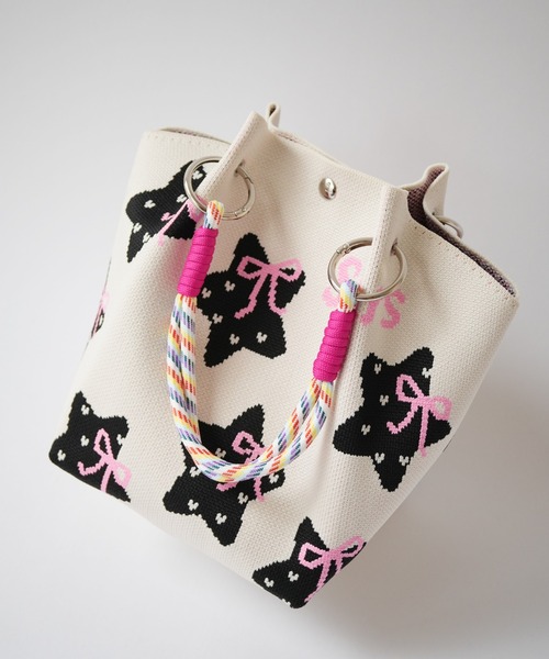 Jelly moo(ジェリームー)の「【 Jelly moo / ジェリームー 】 ニッチデザイン ニット ロープ ハンドバッグ(ハンドバッグ・レディース・B/C/D/E/A/F/G/H・FREE)」の6枚目の写真