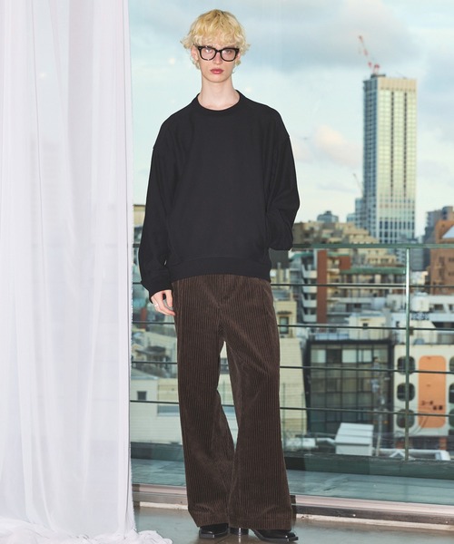 MAISON SPECIAL（メゾンスペシャル）の「《UNISEX》Prime-Over Crew Neck Pullover Sweatshirt/プライムオーバークルーネックプルオーバースウェット【MAISON SPECIAL/メゾンスペシャル】（スウェット・メンズ・グレー/ブラック/ブラウン/ピンク・0/1/2）」の7枚目の写真