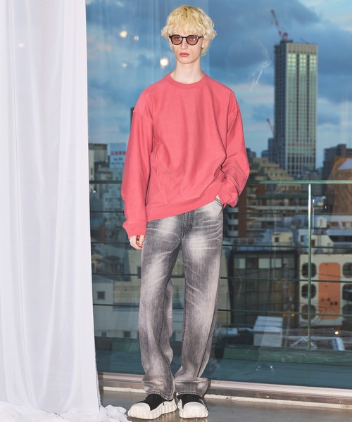 MAISON SPECIAL（メゾンスペシャル）の「《UNISEX》Prime-Over Crew Neck Pullover Sweatshirt/プライムオーバークルーネックプルオーバースウェット【MAISON SPECIAL/メゾンスペシャル】（スウェット・メンズ・グレー/ブラック/ブラウン/ピンク・0/1/2）」の10枚目の写真