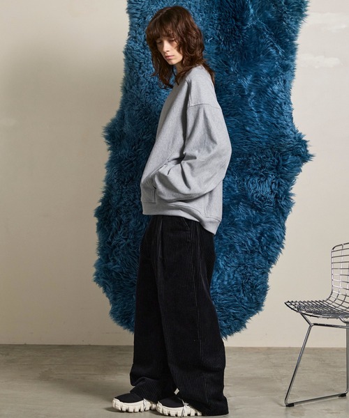 MAISON SPECIAL（メゾンスペシャル）の「《UNISEX》Prime-Over Crew Neck Pullover Sweatshirt/プライムオーバークルーネックプルオーバースウェット【MAISON SPECIAL/メゾンスペシャル】（スウェット・メンズ・グレー/ブラック/ブラウン/ピンク・0/1/2）」の8枚目の写真