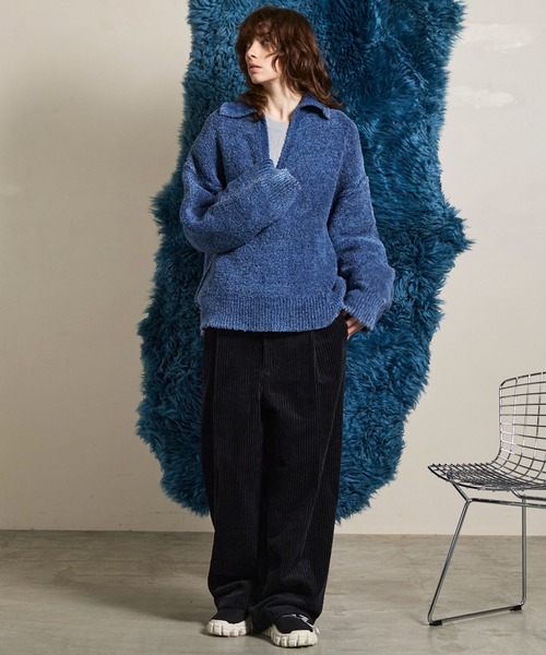 MAISON SPECIAL（メゾンスペシャル）の「《UNISEX》Prime-Over Crew Neck Pullover Sweatshirt/プライムオーバークルーネックプルオーバースウェット【MAISON SPECIAL/メゾンスペシャル】（スウェット・メンズ・グレー/ブラック/ブラウン/ピンク・0/1/2）」の9枚目の写真