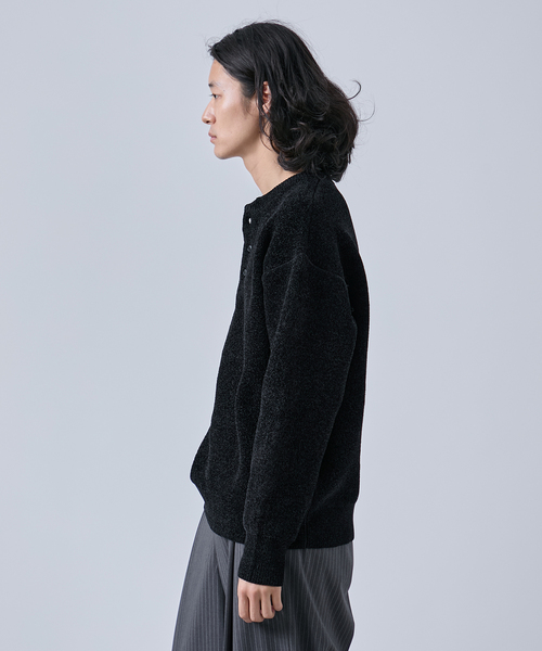 B.C STOCK（ベーセーストック）の「モール ヘンリーネックニット（ニット/セーター・メンズ・ホワイト/グリーン/オレンジ/ブラック・MEDIUM/LARGE）」の7枚目の写真