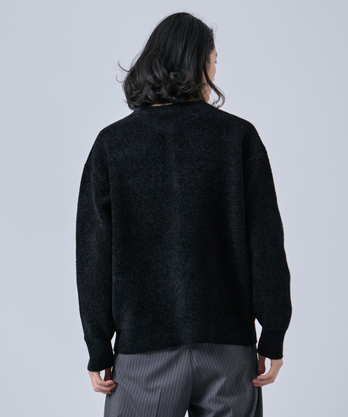 B.C STOCK（ベーセーストック）の「モール ヘンリーネックニット（ニット/セーター・メンズ・ホワイト/グリーン/オレンジ/ブラック・MEDIUM/LARGE）」の8枚目の写真