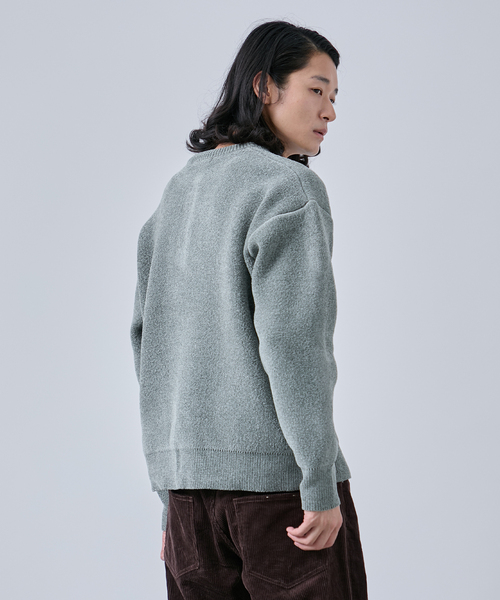 B.C STOCK（ベーセーストック）の「モール ヘンリーネックニット（ニット/セーター・メンズ・ホワイト/グリーン/オレンジ/ブラック・MEDIUM/LARGE）」の16枚目の写真