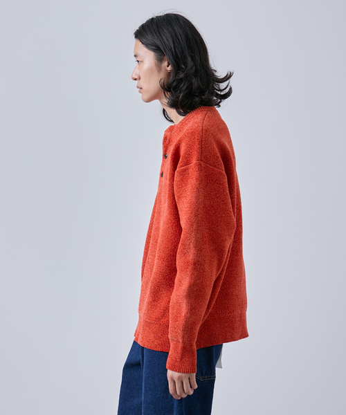 B.C STOCK（ベーセーストック）の「モール ヘンリーネックニット（ニット/セーター・メンズ・ホワイト/グリーン/オレンジ/ブラック・MEDIUM/LARGE）」の19枚目の写真