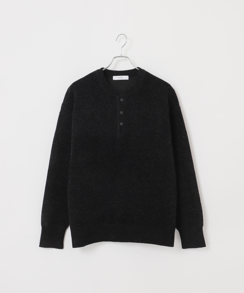 B.C STOCK（ベーセーストック）の「モール ヘンリーネックニット（ニット/セーター・メンズ・ホワイト/グリーン/オレンジ/ブラック・MEDIUM/LARGE）」の21枚目の写真