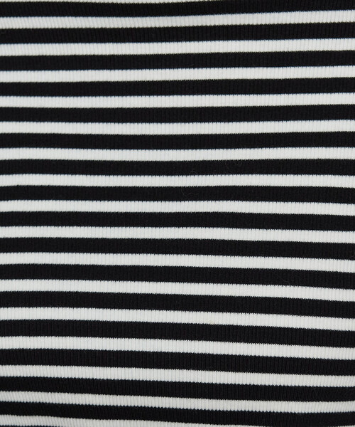 COMME CA Wardrobe（コムサワードローブ）の「コットンリブボーダー プルオーバー（Tシャツ/カットソー・レディース・レンガ/チャコール/ホワイト×ブラック・FREE）」の12枚目の写真