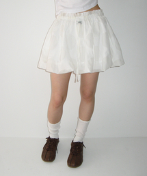 AIRY DOT MINI SKIRT WHITE