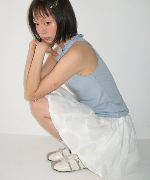RONRON（ロンロン）の「AIRY DOT MINI SKIRT WHITE（スカート・レディース・その他・FREE）」の2枚目の写真