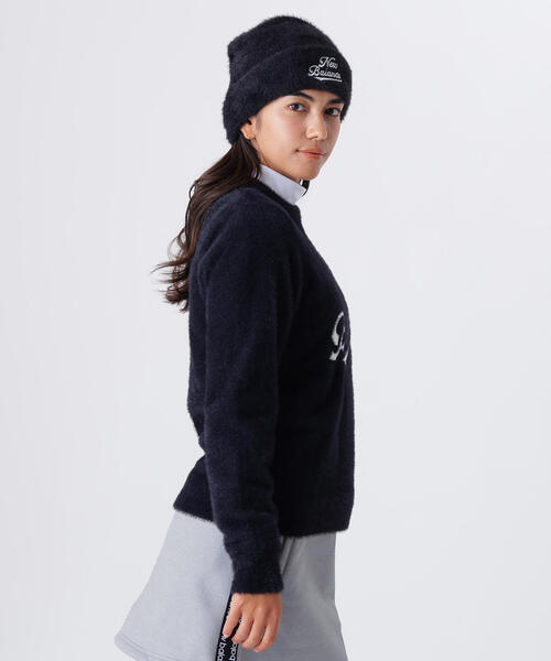 セール】【new balance golf】スクリプトロゴ フェザーヤーン クルー